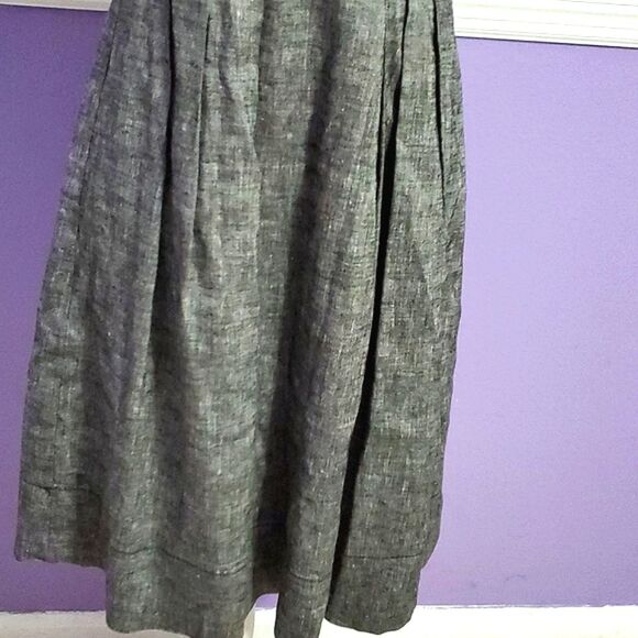 Trina Turk Trellis Lucia Dark Gray Linen Blend Cutout Waist Event Mini Dress - Picture 3 of 11